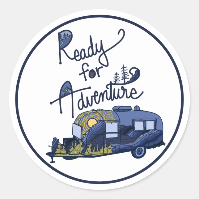 Bereit für Adventure Sticker (Vorderseite)
