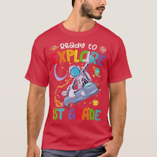 Bereit für den 1. Grade Dabbing Astronaut Zurück T-Shirt
