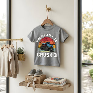 Bereit für den 3. Crush Monster Truck Geburtstag T T-Shirt