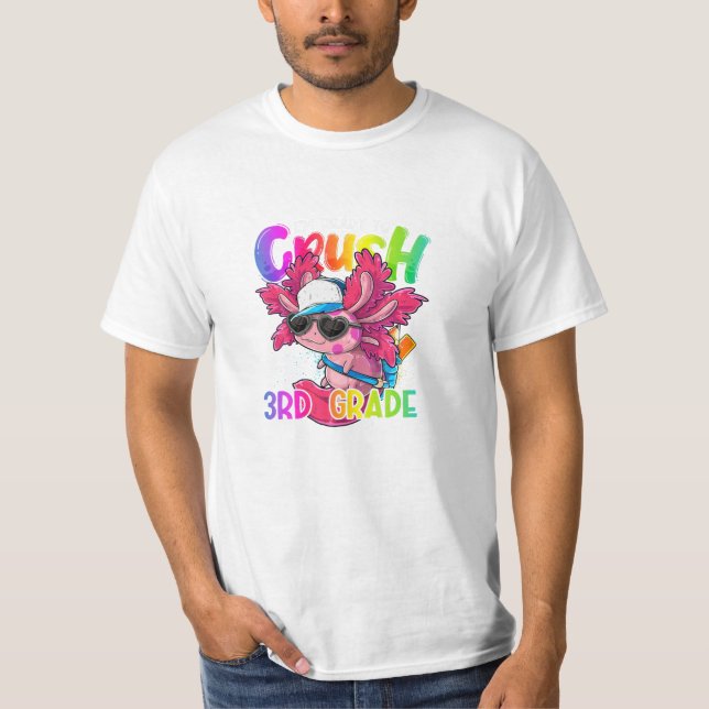 Bereit für den Absturz von Axolotl der dritten Kla T-Shirt (Vorderseite)