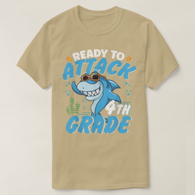 Bereit für den Angriff von Bekleidung der 4. Klass T-Shirt (Design vorne)