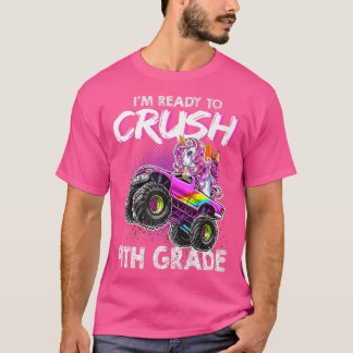 Bereit für den Crush 9. Grade Rosa Einhorn Zurück T-Shirt