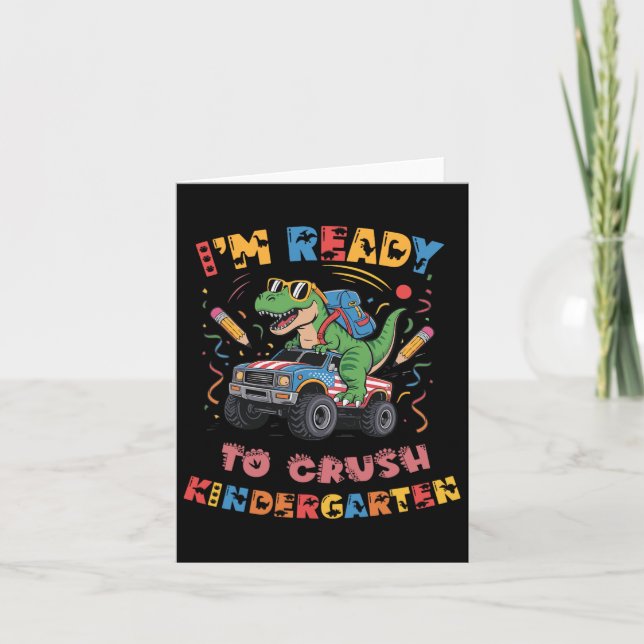 Bereit für den Crush Kindergarten Monster Truck Bo Karte (Vorderseite)