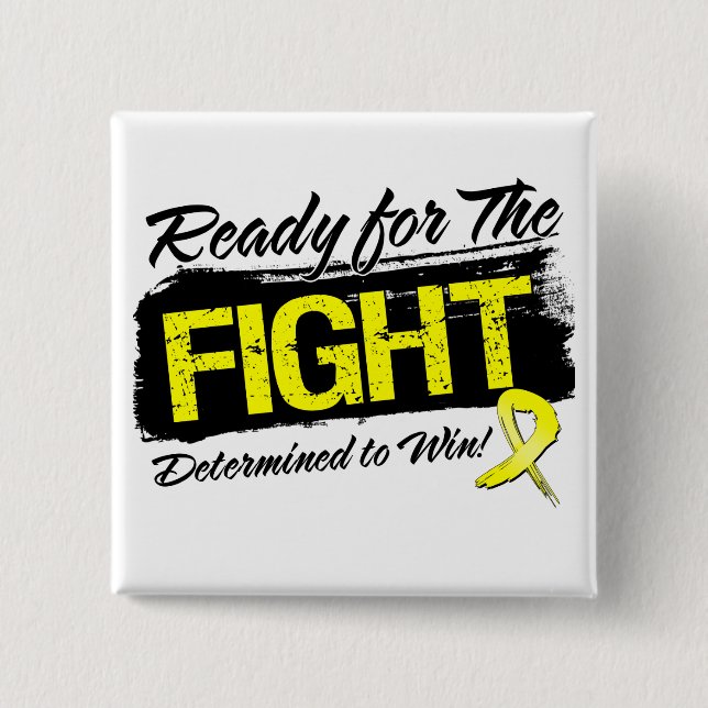 Bereit für den Kampf Ewing Sarcoma Button (Vorderseite)