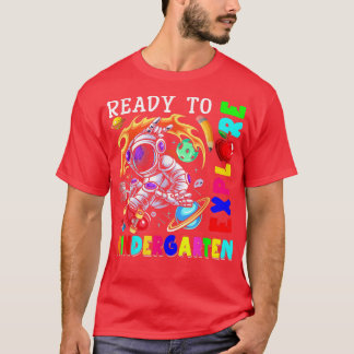 Bereit für den Kindergarten Astronaut Skateboardi T-Shirt