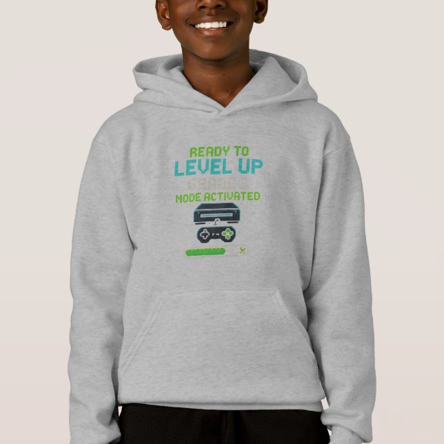 Bereit für den Level Up Kids Hoodie (Vorderseite)