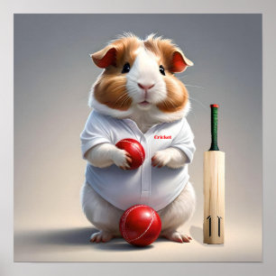 Bereit Für Den Pitch, Meerschweinchen Kricketer Poster