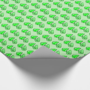 Bereit für den Pop Schwangere Grüne Erbse Geschenkpapier