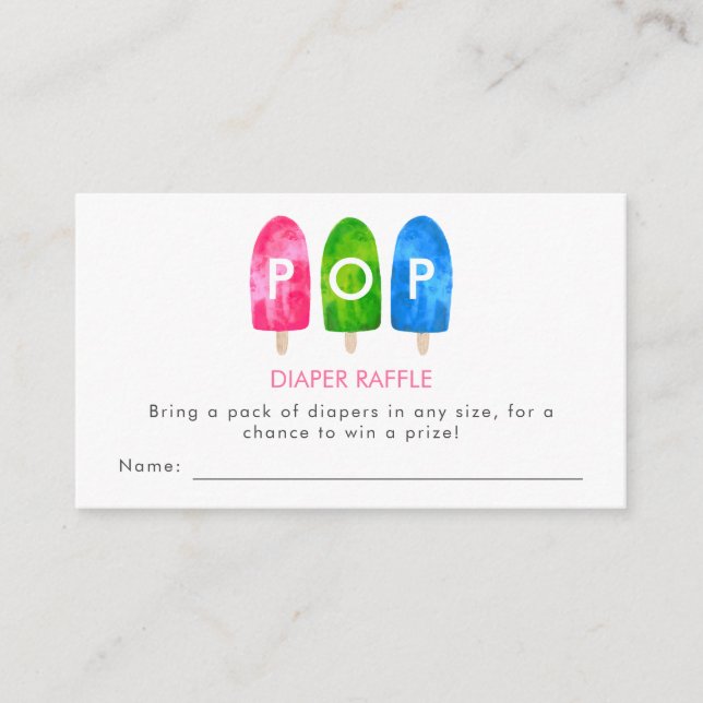 Bereit für den Pop Windeln Begleitkarte (Vorderseite)