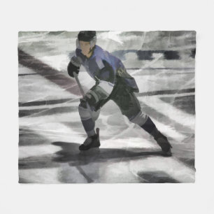 Bereit für den Puck-Ice Hockey-Spieler Fleecedecke