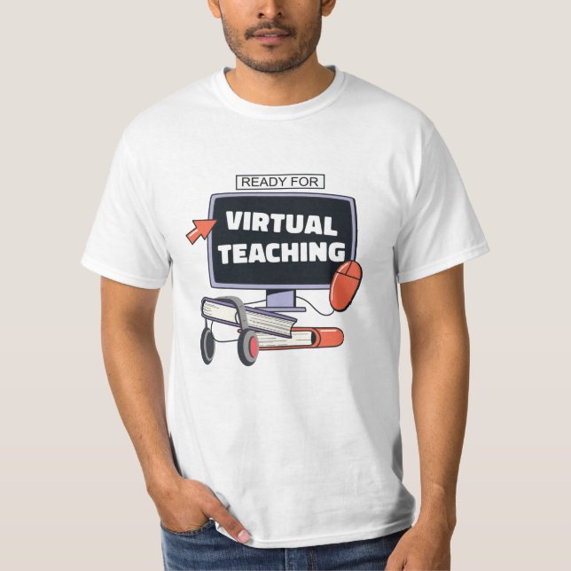 Bereit für den virtuellen Unterricht T-Shirt (Vorderseite)