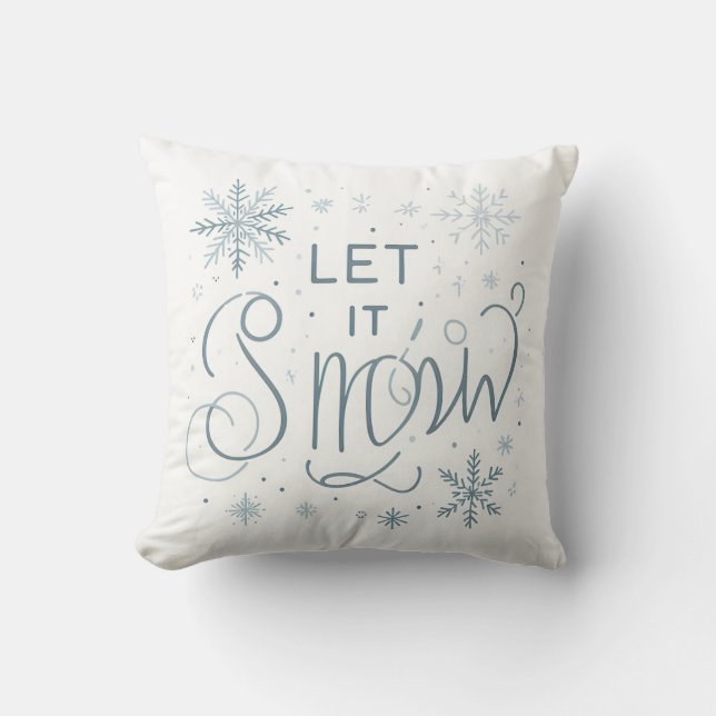Bereit für den Winter! Lassen Sie es schneit Kissen (Vorderseite)