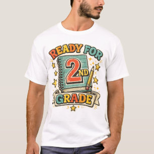 Bereit für die 2. Klasse Vintage-Design zum Zurück T-Shirt