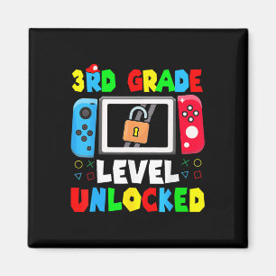 Bereit für die 3. Klasse Gamer erster Schultag Jun Magnet