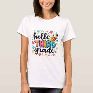 Bereit für die 3. Klasse Kleidung für den Schulbeg T-Shirt