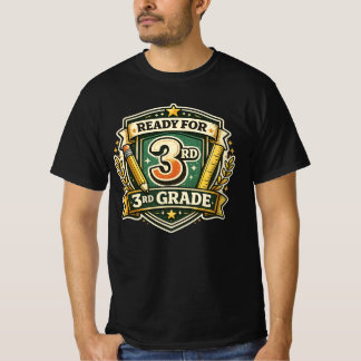 Bereit für die 3. Klasse Retro Bleistift Zurück zu T-Shirt