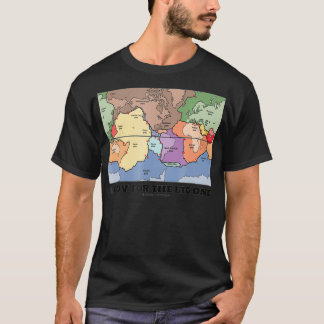 Bereit für die Big One Plate Tektonics Weltkarte T-Shirt