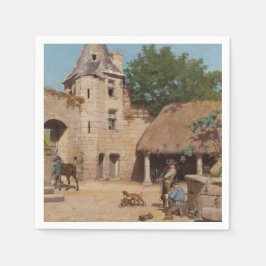 Bereit für die Jagd (mittelalterliche Szene) Serviette