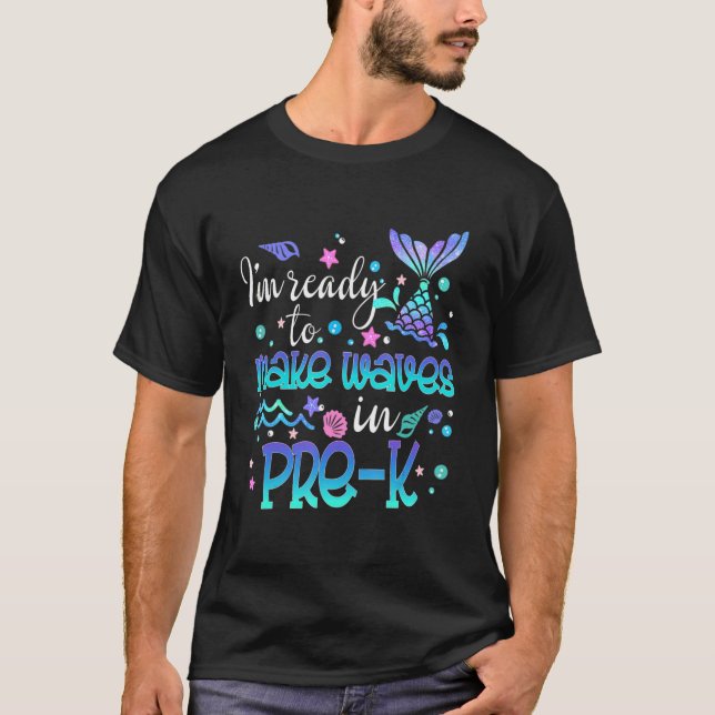 Bereit für die Kindermeramaid Mermazing zurück nac T-Shirt (Vorderseite)