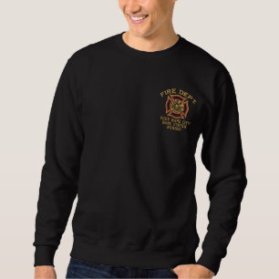 Bereit für die Personalisierung des Feuerwehrmann Besticktes Sweatshirt