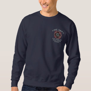 Bereit für die Personalisierung des Feuerwehrmanns Besticktes Sweatshirt