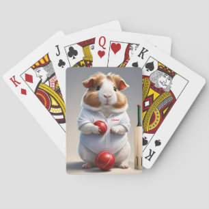 Bereit für die Pitch, Guinea Schweinekricketer Spielkarten