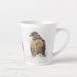 Bereit für die schneesichere Latte-Tasse Milchtasse