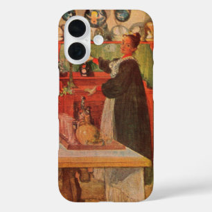 Bereit für ein Kartenspiel von Carl Larsson iPhone 16 Hülle