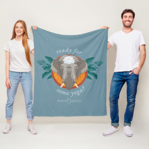 Bereit für einige Yoga? - Der weiße Lotus Fleecedecke