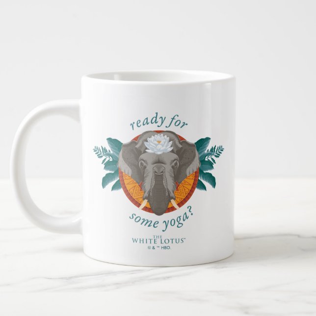 Bereit für einige Yoga? - Der weiße Lotus Jumbo-Tasse (Links)