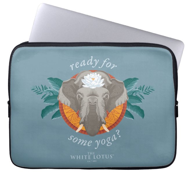 Bereit für einige Yoga? - Der weiße Lotus Laptopschutzhülle (Vorderseite)