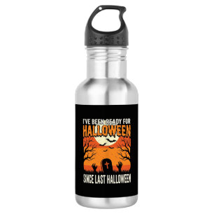 Bereit für Halloween-Friedhof-Design_1 Edelstahlflasche