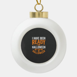 Bereit für Halloween-Kürbis-Totenkopf-Design Keramik Kugel-Ornament