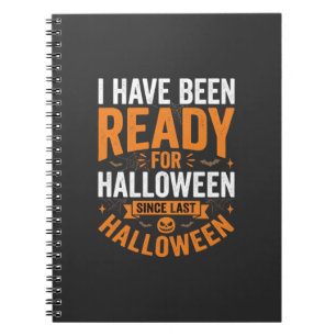 Bereit für Halloween-Kürbis-Totenkopf-Design Notizblock