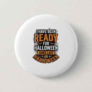 Bereit für Halloween Vintage Gruseliges Shirt-Desi Button