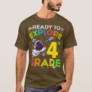 Bereit für Niedliche Astronautenkids-Jungen der 4. T-Shirt