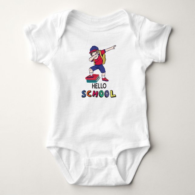 Bereit für Online-Schulen Baby Strampler (Vorderseite)