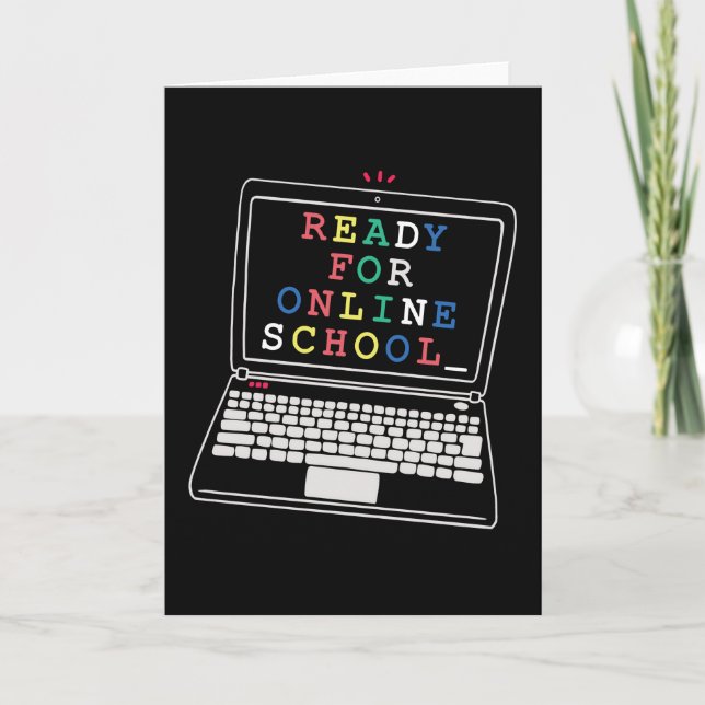 Bereit für Online-Schulen Karte (Vorderseite)