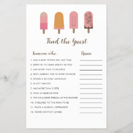 Bereit für Pop Babydusche Finden Sie das Game Flyer