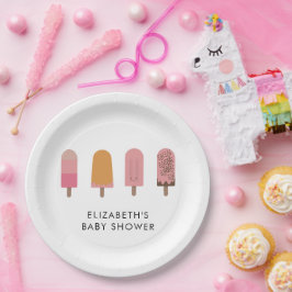 Bereit für Pop Babyduschköpfe Niedlich Pappteller