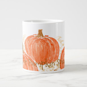 Bereit für Pumpkin Gewürzsaison Wasserfarbenkürbis Jumbo-Tasse