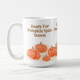 Bereit für Pumpkin Gewürzsaison Wasserfarbenkürbis Kaffeetasse