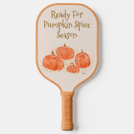 Bereit für Pumpkin Gewürzsaison Wasserfarbenkürbis Pickleball Schläger