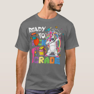 Bereit für Rock 1. Stufe Niedliche Einhornabdeckun T-Shirt
