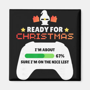 Bereit für Weihnachten Gamer 67 Meme Jungen Mädche Magnet