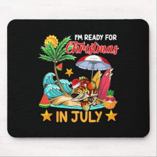 Bereit für Weihnachten im Juli Süßer Santa Grouper Mousepad