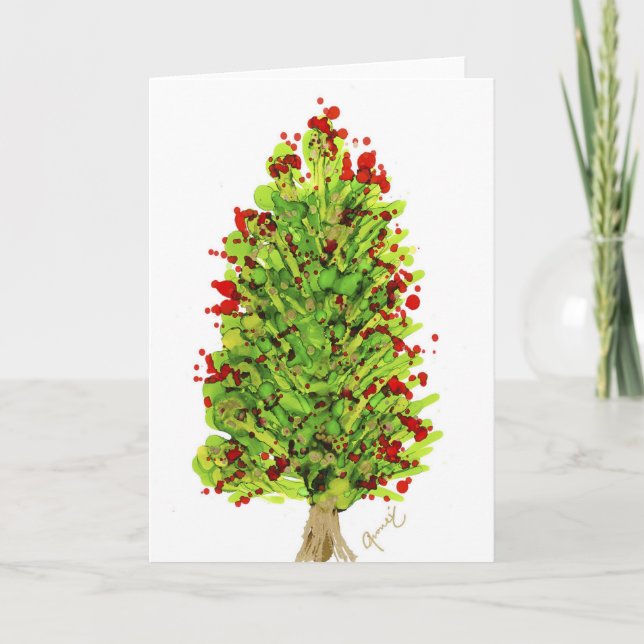 Bereit für Weihnachts-Blankkarte Dankeskarte (Vorderseite)