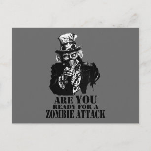 Bereit für Zombie-Attacken Postkarte