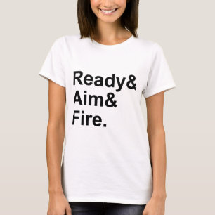Bereit im Feuer   Militärische Schusswaffen T-Shirt