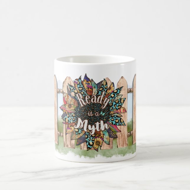 Bereit ist eine Mythos Sonnenblumen Klassische Tas Kaffeetasse (Mittel)